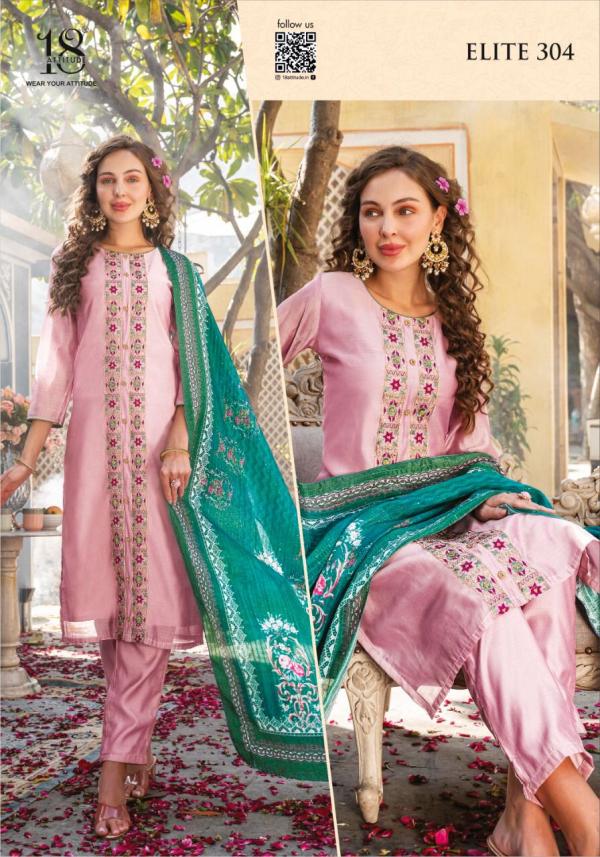 18 Attitude Elite Vol 3 Designer Kurti With Bottom Dupatta Collection